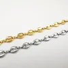 3 mètres EN VRAC 5mm Résultats de Bijoux Chaîne En Acier Inoxydable Grains De Café Lien DIY Argent Or Marquage Collier