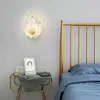 Rumsinredning harts vägglampa Modern levande belysning skal LED Light Nordic Home Decoration Sconce Lights