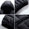 Kvinnors Loose Winter Vest Solid Hooded Zipper Fickor Ladies Coats Casual Ärmlös Jackor Waistcoat för kvinnlig mode 211120
