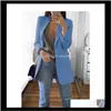 Costumes Blazers Vêtements pour femmes Vêtements Style Explosion Mode Revers Slim Cardigan Tempérament Costume Veste Femmes Uzg5L