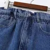 Hit Color Denim Skirt For Women High Waist Casual Slim Blue A Line Mini Skirts Female Summer Fashion Clothing 210521