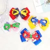 15837 Bébé Filles Mixte Couleur Bowknot Barrettes Enfants Pinces À Cheveux Princesse Fille Trois Couche Ruban Arc Épingle À Cheveux Barrette Enfants Cheveux Accessoires