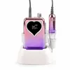 Gradient Purple Handpiece Machine 35000rpm Portable Desktop Cordless Electric Nail Drill Rechargeable Polisher Manicure File 220209