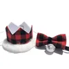 Dog Cat Pet Christmas Hat Saliva Towel Bib Teddy Fighting Bomei Autumn and Winter Clothes Dressing Supplies Christmas party