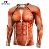 VIP FASHION Raglan Sleeves Anime 3D imprimé Superhero Attack On Titans Manches longues Workout Battle Suit Compression Shirts 210409