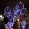 Led lampor ballonger nattbelysning bobo boll transparent färg dekoration ballong bröllop dekorativa ljusa lättare ballonger med 2346