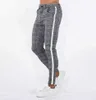 Męskie Streetwear Chinos Plaid Casual Spodnie Fitness Mężczyźni Skinowy Dolny Jogger Spodnie Spleci Spodnie Moda Spodnie Paski Spodnie Tor 210702