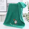 Christmas Face Towel Red Santa Claus Cotton Towel New Year Gift Home Bathroom Washing Hand Towel w-01262