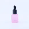 15ml Cosmetic Essentilal Oil Packaging Frosted and Shiny Colored Glass Dropper In 7 Colors