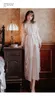 High quality Runway Women Spring Elegant Long Sleeve White ruffles Maxi Dress 210519