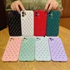 Full Luxury Glitter Fashion Diamond Cases Lambskin Lattice Camera Protective Candy Color Bumper Shockproof For iPhone 13 12 Mini 11 Pro Max XR XS X 8 7 Plus