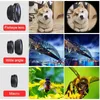 Christmas Creative Toy 3 in 1 Fish Eye Lens Sie Wide Angle Mobile Phone Lenses per iPhone Smartphone Regalo Lens7530506