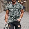 T-shirt da uomo Drop Stampa 3D Modello teschio T-shirt moda Casual T-shirt da uomo T-shirt per uomo Top Tees