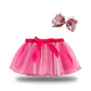 Saias da menina Tutu Mini estrelas e lua Vestidos de gaze de gaze crianças roupas bebê meninas dançam vestido de baile tule pettiskirt princesa fofa com bowknot wmq838