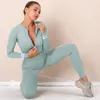 Yoga outfit kvinnor uppsättning sport kostym 2 stycken gym kläder sömlösa leggings sport grödor topp fitness kvinnliga spårytor