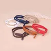 Cintos Fu Fu Luxury Belt Style Pu Braid corda com fivela antiga cintura feminina para vestir Charm Women 11 Colors