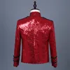 Барная сцена мужская красная блестка куртка для звездного концерта