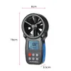 Andere elektrische instrumenten Digitale anemometer Mini LCD Windsnelheid Meter Temperatuur kilte met achtergrondverlichting