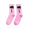 Street Fashion Happy Funny Coconut Palm Tree Rich Cotton Adult Middle Calf Crew Socks Sandy Beach Colorful Leaf Men