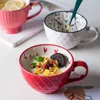 Creative personality mug breakfast cereal milk cute ceramic daily household large-capacity insulated coffee oatmeal cup