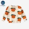Kläder sätter toddler pojke flicka familj matchande bomull casual tshirts klänningar orange frukt baby romer + legging barn kläder Q1215