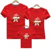 Joyeux Noël Famille Vêtements Assortis Maman et Moi T-shirt Mère Fille Fils Tenues Femmes Maman T-shirt Bébé Fille Garçons T-shirt 210417