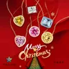 Weihnachten S925 Sterling Sier Halskette Weibliche Schöne Süßigkeiten Farbe Makarone Rhintone Anhänger Halskette für Geschenke