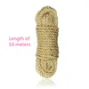 Neue weiche Faux-Jute-Baumwolle Shibari-Bondage-Seil Fetisch 5 m 10 m Sklave Bdsm Fesseln Erotik für Paare 210722222G