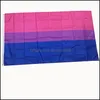 Banner Festive Party Supplies Home & Garden3*5Ft Lgbt Rainbow Flag Printing Bisexual Flags Polyester With Brass Grommets Holiday Hwd7545 Dro