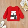 Unisex Baby Tracksuit Bear Print Crew Neck Långärmad Sweatshirt + Casual Jeans för Toddler Boys Girls Fashion Barn sätter G1023