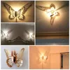 Wall Lamp Children Black Metal Creative Butterfly LED Light Stairs Bedroom Living Room Dining Shadow Iron Fixture