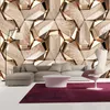 Tapeten Po Tapete Europäischen Stil Luxus Goldene Geometrische Wandgemälde Wohnzimmer TV Sofa Wohnkultur Tapeten 3D Papel Tapiz