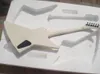 White 6 Strings James Hetfield Lefty Electric Guitar Metallic Team gebruikt Custom Left Handed-Guiter Rosewood Rosewood Fletboard Backhand Guitarra