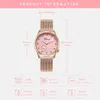 Chenxi Moda Nowe Kobiety Zegarki Rose Gold Luksusowy Zegarek Kwarcowy Ladies Elegancki Minimalizm Rhinestone Casual Wristwatches Q0524