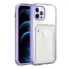 Anti Drop Airbag Card Slot Clear Cases For Iphone 13 12 mini 11 Pro Max X XS XR 7 8 plus Camera Protection Shock Absoption Dual Layer Hybrid TPU PC Transparent Phone Cover A