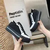 Macro Re-Nylon Brushed Leather sneakers designer Men Shoes Women Black White High-top lightweight foam sole Low-top Trainers Flat Cotton Lace-up Casual Shoe