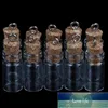 10Pcs Mini Glass Bottles Small Vials Cork Miniature Clear Jars Multi Usage Stopper Wish