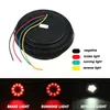 Feux d'urgence 1 pièces 12V 16 LED voiture ronde ambre rouge feux arrière antibrouillard arrière feu stop frein marche arrière lampe pour camion remorque camion I4O8