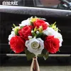 9 Kolor Elegancki Faux Realistyczny Jedwab Róża Kwiaty Sztuczne Ślubne Kwiat Ball Party Centerpiece Dekoracje Domowe Dekoracyjne 15 głowy