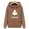 Hoodies للرجال العلامة التجارية Marant Sweatshirts Spring and Autumn Hoodie Disual Sweatshirt Printed Usisex Pullover I6PG