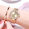 Luxus Rose Gold Frauen Mode Lässig Wasserdicht Diamant Strass Armband Damen Armbanduhren Uhr Relogio Feminino