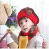 Crochet lavorato a maglia per bambini Cappelli set di sciarpe per ragazze berretto berretto Neonati maschi Sciarpe Beanie Bebes Cappello a secchiello Bambino Bonet 210413