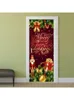 壁紙77cm/90cmクリスマスデコレーション3Dウォールステッカースノーマンサンタクロースクリスマスツリーパターン防水ドアゲート装飾小道具