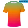 Men's T-Shirts Colourful Gradient T Shirt Men Summer T-shirt Men/Women TShirt Solid Colour Breathable 3D Full Print Boy/Girls Tee Shirts