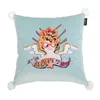 Luxury Designer Pillow Case Broderi Angel Girl Pattern Kuddehölje 45 * 45cm Användning för Ny Home Decoration Christmas Warm Gifts Pillowcase