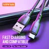 VIPFAN 3A Micro USB Cable Data Cables Quick Carregamento 1M 2M 3M Fast PD carregador para samsung s10 s8 s8 nota 8 telefones de smartphone com caixa de cor cb-x5