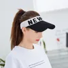 Visors Zomer Sun Hat Caps Sport snel droge hoeden voor vrouwen echte zwart wit strand5179282