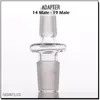 Glass smoking adapter 10-10 14-14 14-19 standard male to males converter different size for bong water pipe wholesale price