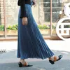 Plus -storlek lång veckad kjol abaya muslimsk hög midja maxi kjol turkiska islamiska kjolar för kvinnor kläder jupe plissee femme 210409088776