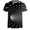 Partihandel med grafisk t-shirt Fashion 3 Digital Tees Boys Casual Geometric Print Visual Hypnos Oregelbundna mönster Toppar EUR Plus Storlek XXS-6XL